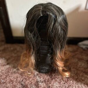 Wavy Brown and Tan Ombre Wig with Layers